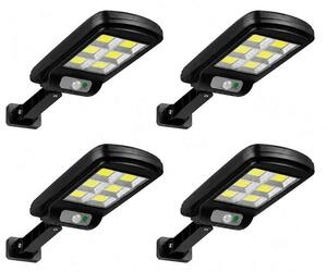 Solárny reflektor PHENOM 6 COB LED 5W 300 lm – 3 režimy, PIR 120°, IP65 (55290-4 kusy)