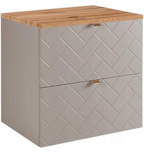 TREND kašmír K60DC závesná skrinka pod umývadlo 60 cm