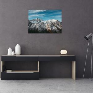 Obraz zasnežených vrcholkov, Fiordland (70x50 cm)