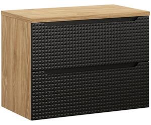 LUXOR Black 82-80-2S-D závesná skrinka pod umývadlo 80 cm
