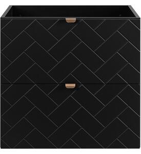 TREND čierny matný B60 závesná skrinka pod umývadlo 60 cm