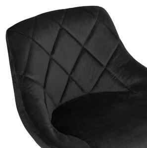 ViaDomo Via Domo - Barová stolička Lago - čierna - 47x105x37 cm