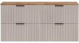 FLOW kašmír K120DC závesná skrinka pod umývadlo 120 cm
