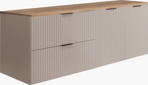 FLOW kašmír K140-80-60-DC závesná skrinka pod umývadlo 140 cm