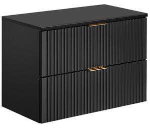 ADEL čierna 82-80-B-2S-DC skrinka pod umývadlo 80 cm