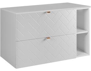 TREND biely matný W100DW závesná skrinka pod umývadlo 100 cm