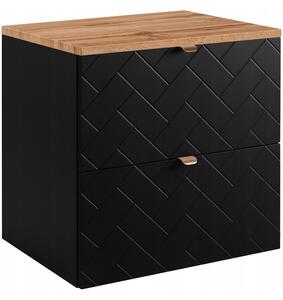 TREND čierny matný B60DC závesná skrinka pod umývadlo 60 cm