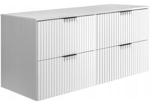 FLOW biely matný W120DW závesná skrinka pod umývadlo 120 cm
