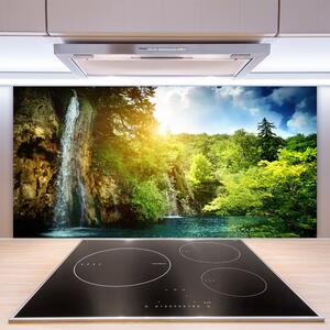 Nástenný panel  Vodopád stromy príroda 100x50 cm