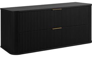 ELEGANCE čierna B120 závesná skrinka pod umývadlo 120 cm s vrchnou doskou