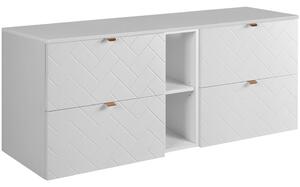 TREND biely matný W140DW závesná skrinka pod umývadlo 140 cm