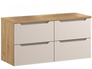 LUXOR Beige 82-120-60-60-D závesná skrinka pod umývadlo 120 cm