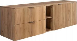 FLOW dub craft zlatý C180-80-20-80-DC závesná skrinka pod umývadlo 180 cm