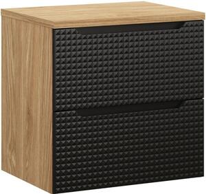 LUXOR Black 82-60-2S-D závesná skrinka pod umývadlo 60 cm