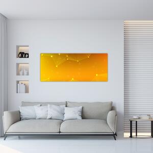 Abstraktný žltý obraz (120x50 cm)