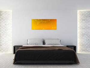Abstraktný žltý obraz (120x50 cm)
