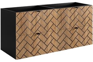 TREND dub craft zlatý C120 závesná skrinka pod umývadlo 120 cm