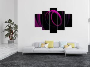 Obraz - fialové čiary (150x105 cm)