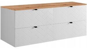TREND biely matný W160DC závesná skrinka pod umývadlo 160 cm