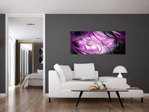Obraz krásnej fialovej abstrakcie (120x50 cm)