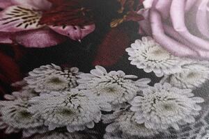 Obraz retro kytica ruží