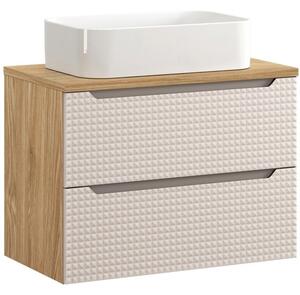 LUXOR Beige 82-80-2S-DU skrinka s umývadlom 80 cm