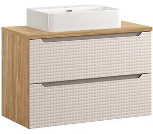 LUXOR Beige 82-90-2S-DU skrinka s umývadlom 90 cm