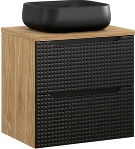 LUXOR Black 82-60-2S-DU skrinka s umývadlom 60 cm