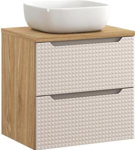 LUXOR Beige 82-60-2S-DU závesná skrinka s umývadlom 60 cm