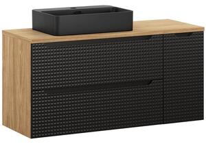 LUXOR Black 82-120-90-30-DU skrinka s umývadlom 120 cm