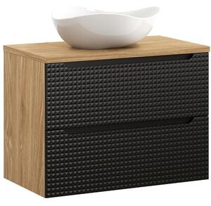 LUXOR Black 82-80-2S-DU závesná skrinka s umývadlom 80 cm