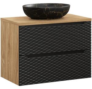 OCEAN Black 82-80-2S-DU skrinka s umývadlom 80 cm