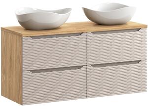 OCEAN Beige 82-120-60-60-4S-DU skrinka s umývadlom 120 cm