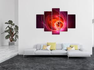 Moderný obraz ružovej abstrakcie (150x105 cm)