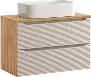 OCEAN Beige 82-90-2S-DU skrinka s umývadlom 90 cm