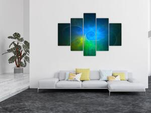 Obraz modrej abstrakcie (150x105 cm)