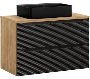 OCEAN Black 82-90-2S-DU skrinka s umývadlom 90 cm