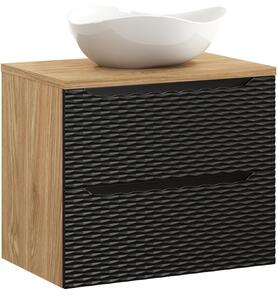 OCEAN Black 82-70-2S-DU skrinka s umývadlom 70 cm