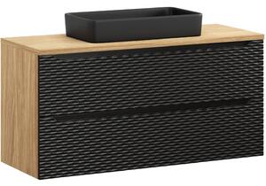 OCEAN Black 82-120-2S-DU skrinka s umývadlom 120 cm