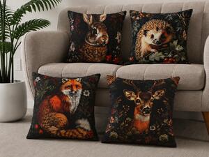 XPOSE® Set obliečok na vankúš LESNÁ ZVER (digitálna tlač) 43x43 cm - set 4ks