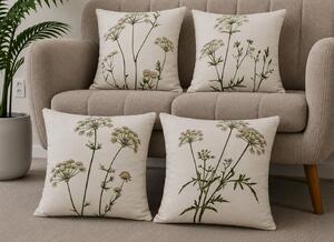 XPOSE® Set obliečok na vankúš BYLINKOVÉ KVARTETO 43x43 cm - set 4ks
