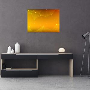 Abstraktný žltý obraz (70x50 cm)
