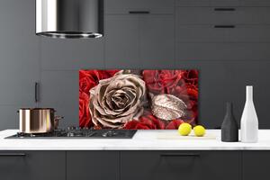 Nástenný panel  Ruže kvety 100x50 cm
