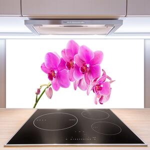 Sklenený obklad Do kuchyne Vstavač kvet orchidea 100x50 cm