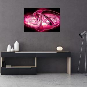Obraz ružových fraktálov (90x60 cm)