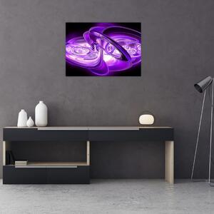 Obraz fialových fraktálov (70x50 cm)