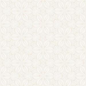 Vliesové tapety na stenu Mixing 352007, kvetinky vytlačované biele, rozmer 10,05 m x 0,53 m, RASCH
