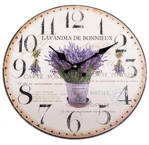 Nástenné hodiny Lavandes de Bonnieux, 34 cm