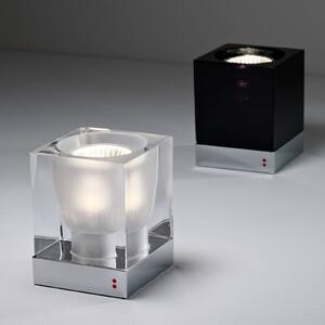 Fabbian Cubetto stolná lampa E14 chróm/číra