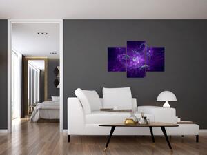 Obraz - fialová abstrakcia (90x60 cm)